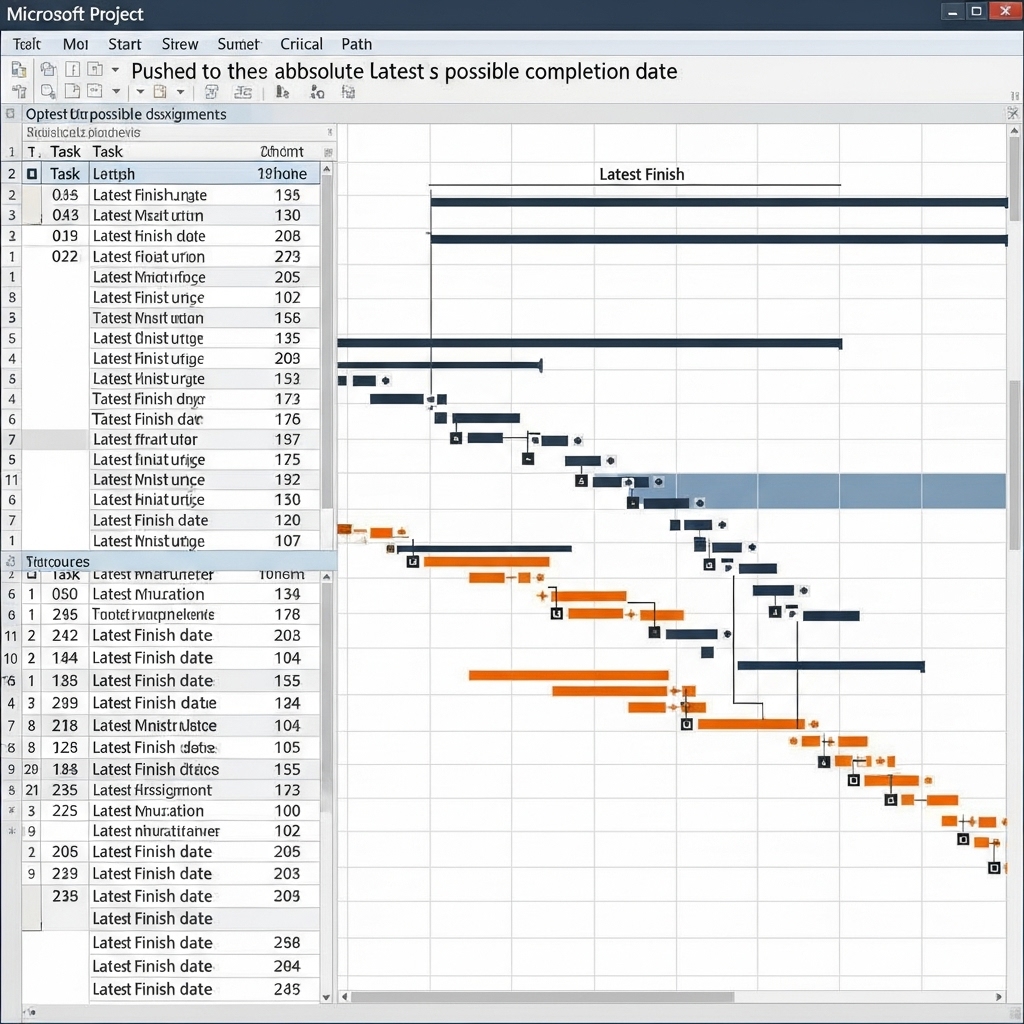 reverse schedule ms project